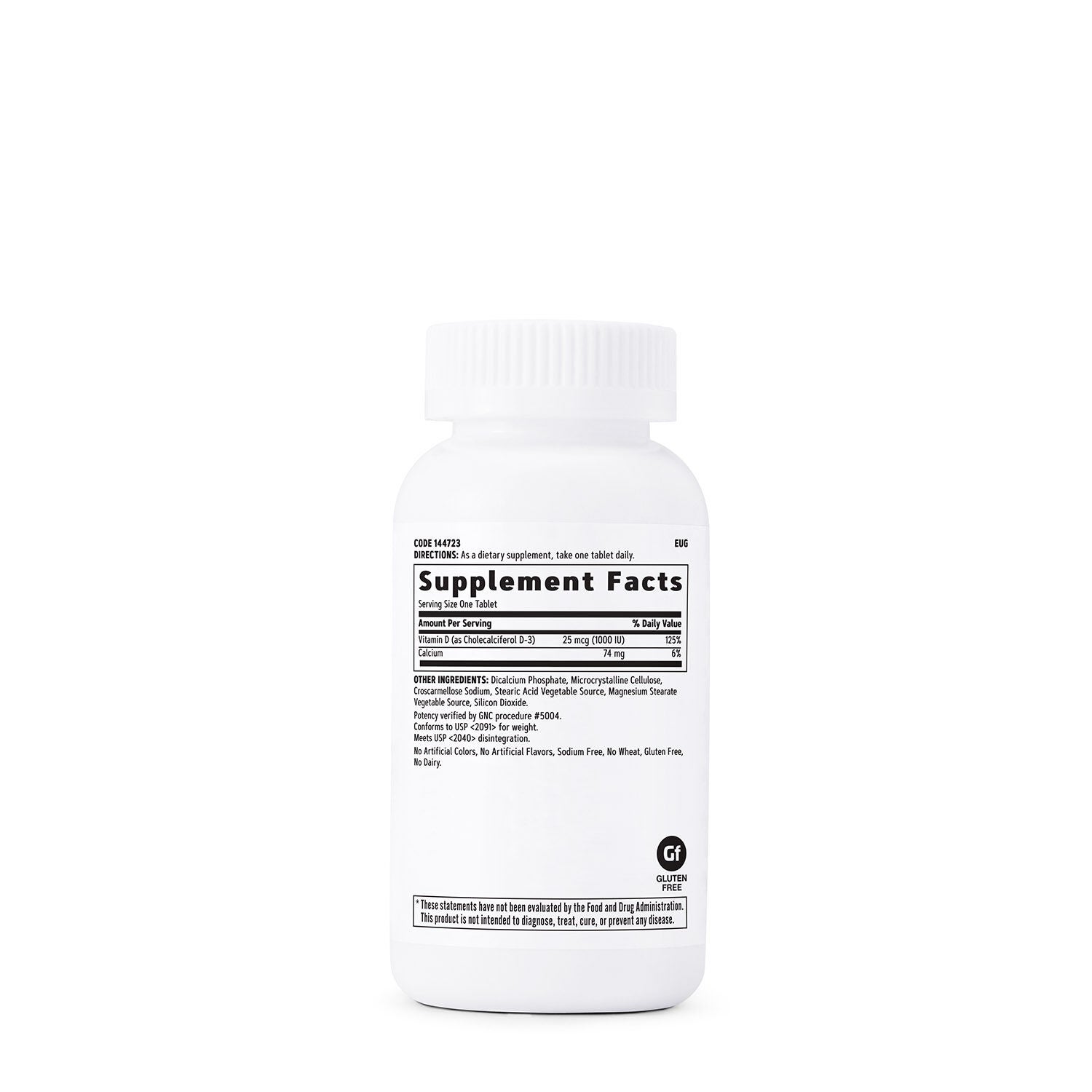 144723 GNC Add GNC Vitamin D3 1000 IU to your daily supplements. D3
